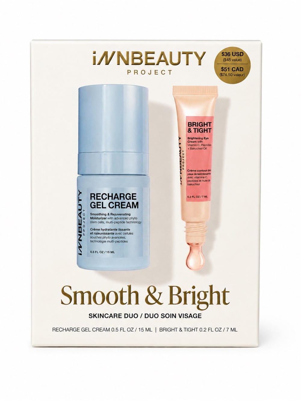 INNBEAUTY Project Smooth & Bright Skincare Duo - Blue & Peach